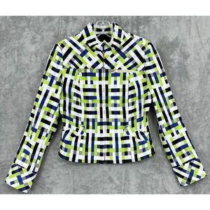 Carlisle Jacket 2 Career Classic Abstract Pockets Zip Cuffs Full Zip Check Green